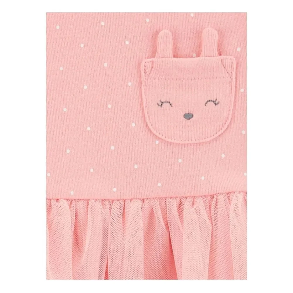 Nwt Easter Summer Baby Girl Raffle Tulle Dress set, 3pc, 100% cotton